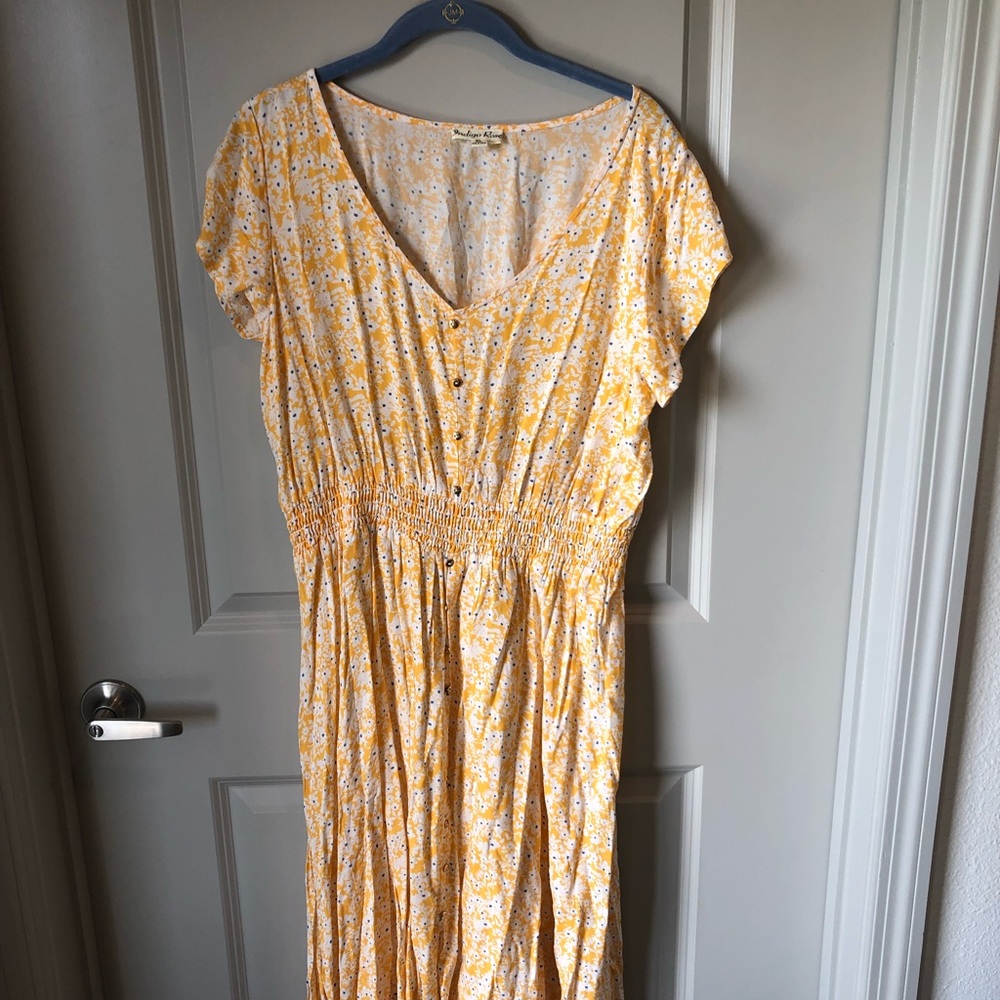 Indigo Rose Yellow Floral Sundress